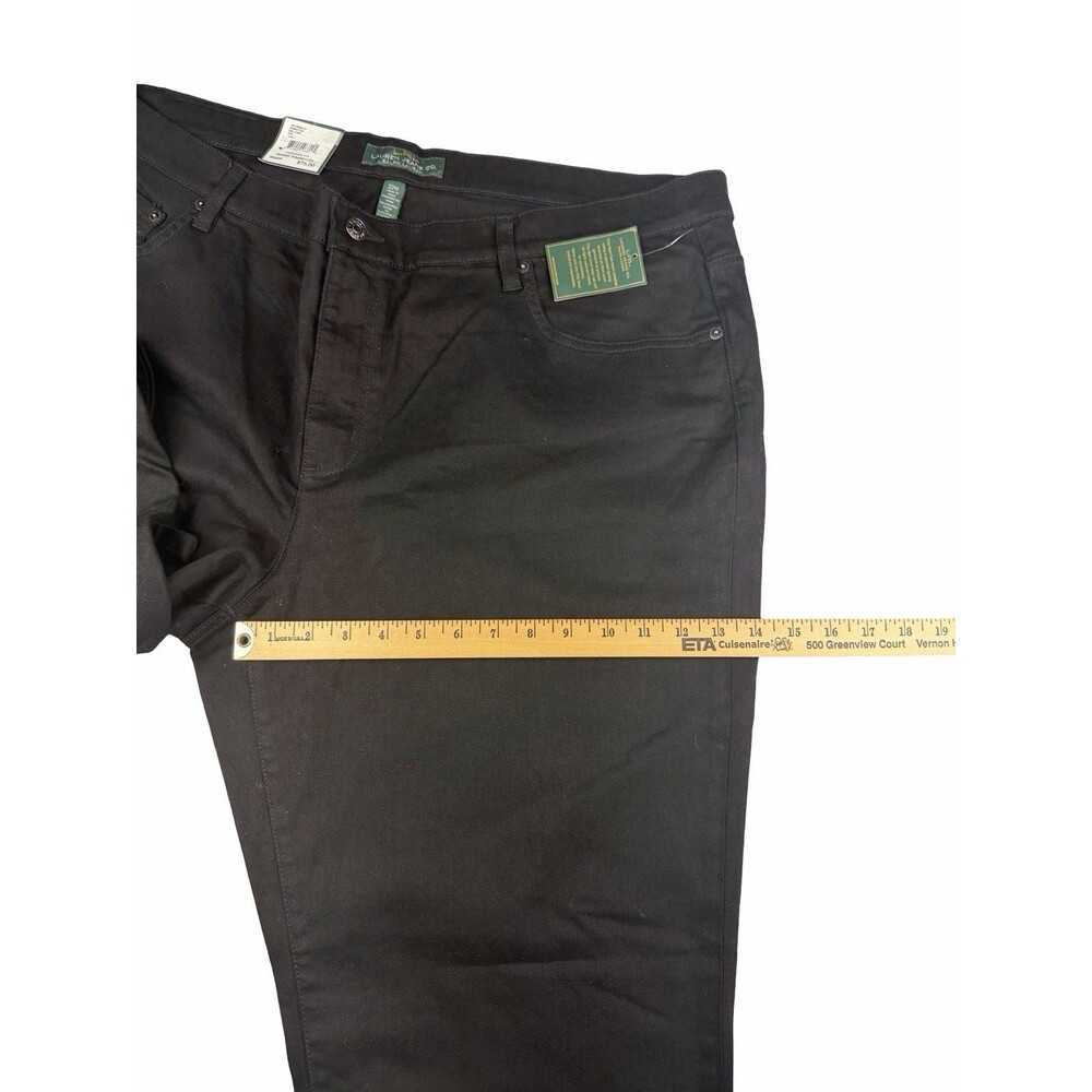 NWT Ralph Lauren Jeans Co Black Classic Straight Jeans Womens Size 22W x 31 - Picture 7 of 8